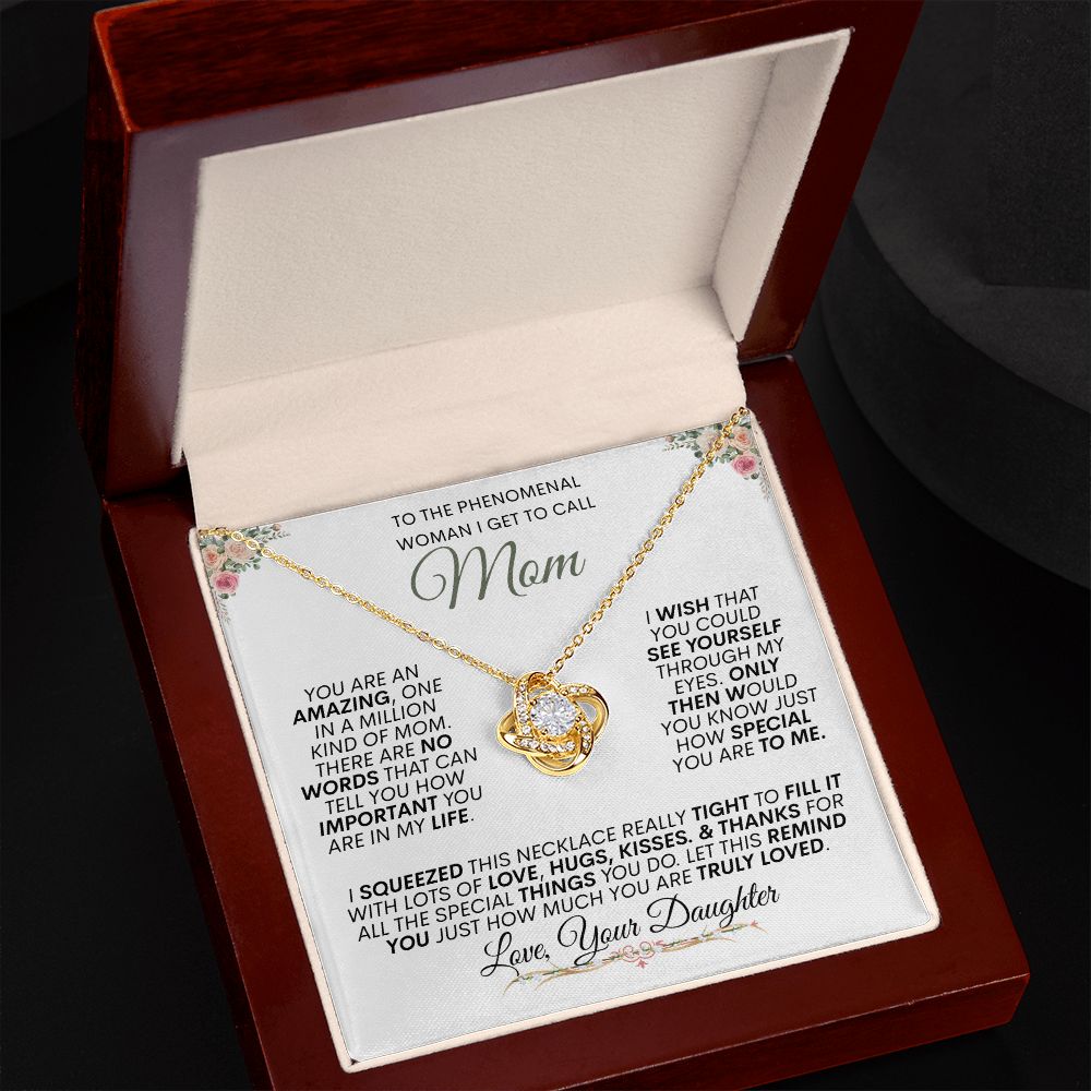 Mom -- Love Knot Necklace
