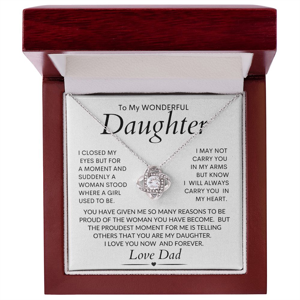 Daughter From Dad Love Knot Necklace