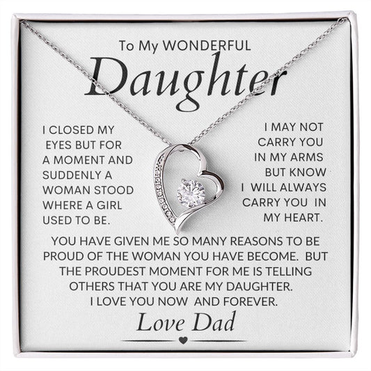 Daughter From Dad Forever Love Necklace