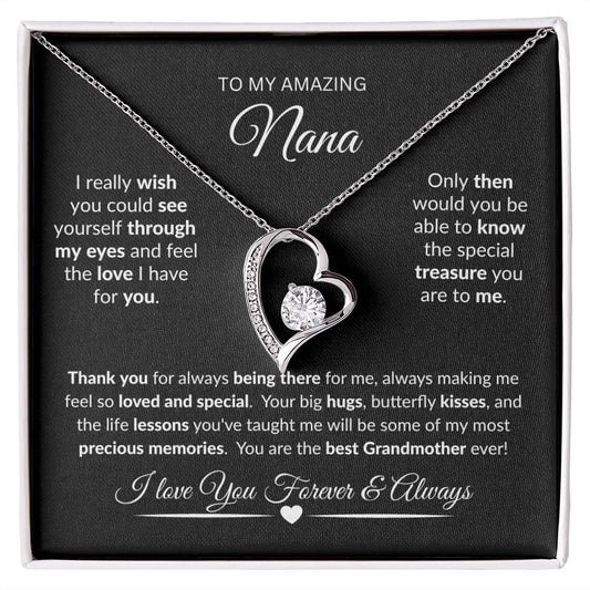 Nana You Are A Treasure --- Forever Love Necklace