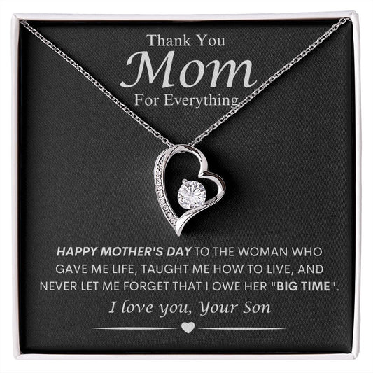 Mom from Son Forever Love Necklace