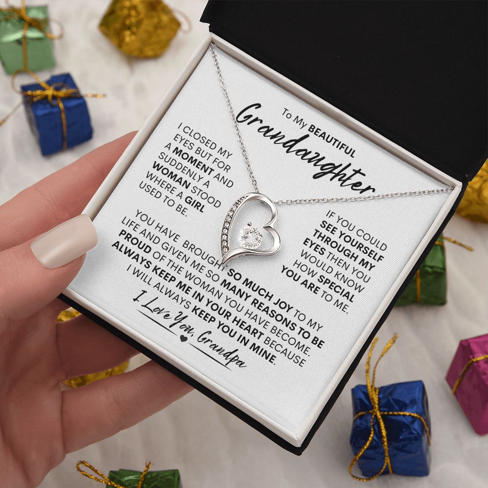 Grandaughter from Grandpa  -- Forever Love Necklace