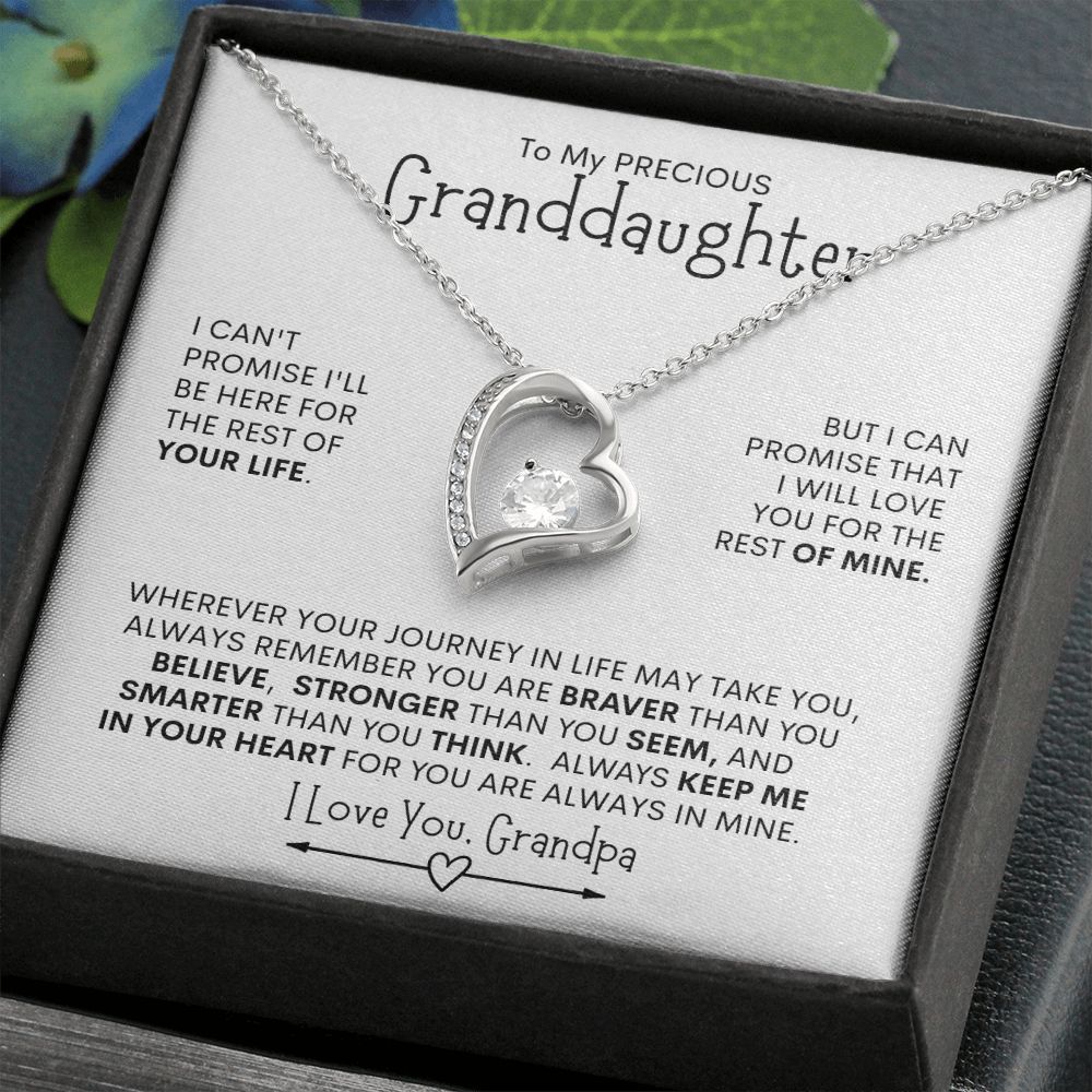 Grandpa to Granddaughter Promise l  Forever Love Necklace