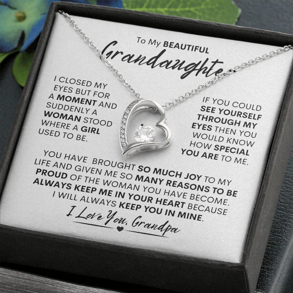 Grandaughter from Grandpa  -- Forever Love Necklace